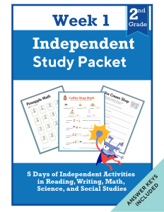 2nd-grade-independent-study-packet-week-1