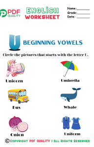 Beginning Vowels u
